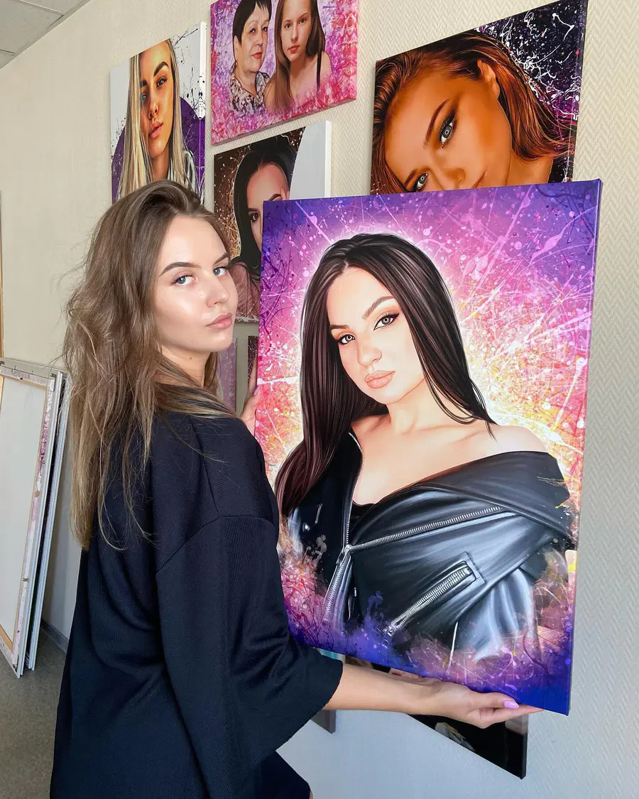Картина Фіолетовий, фотографія зі спалахом та жести s34660